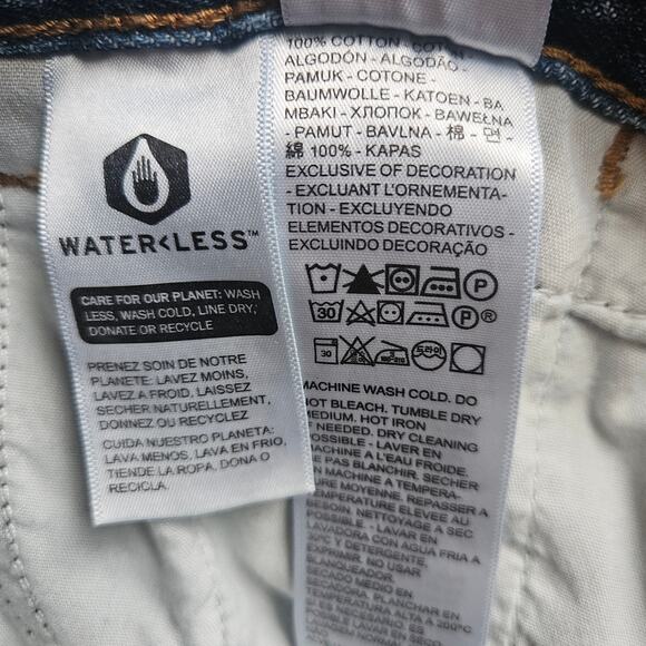 Levi's Blue '94 Baggy Wide‎ Leg Jeans Raw Distressed Hem Size 29 Cropped - Picture 12 of 13